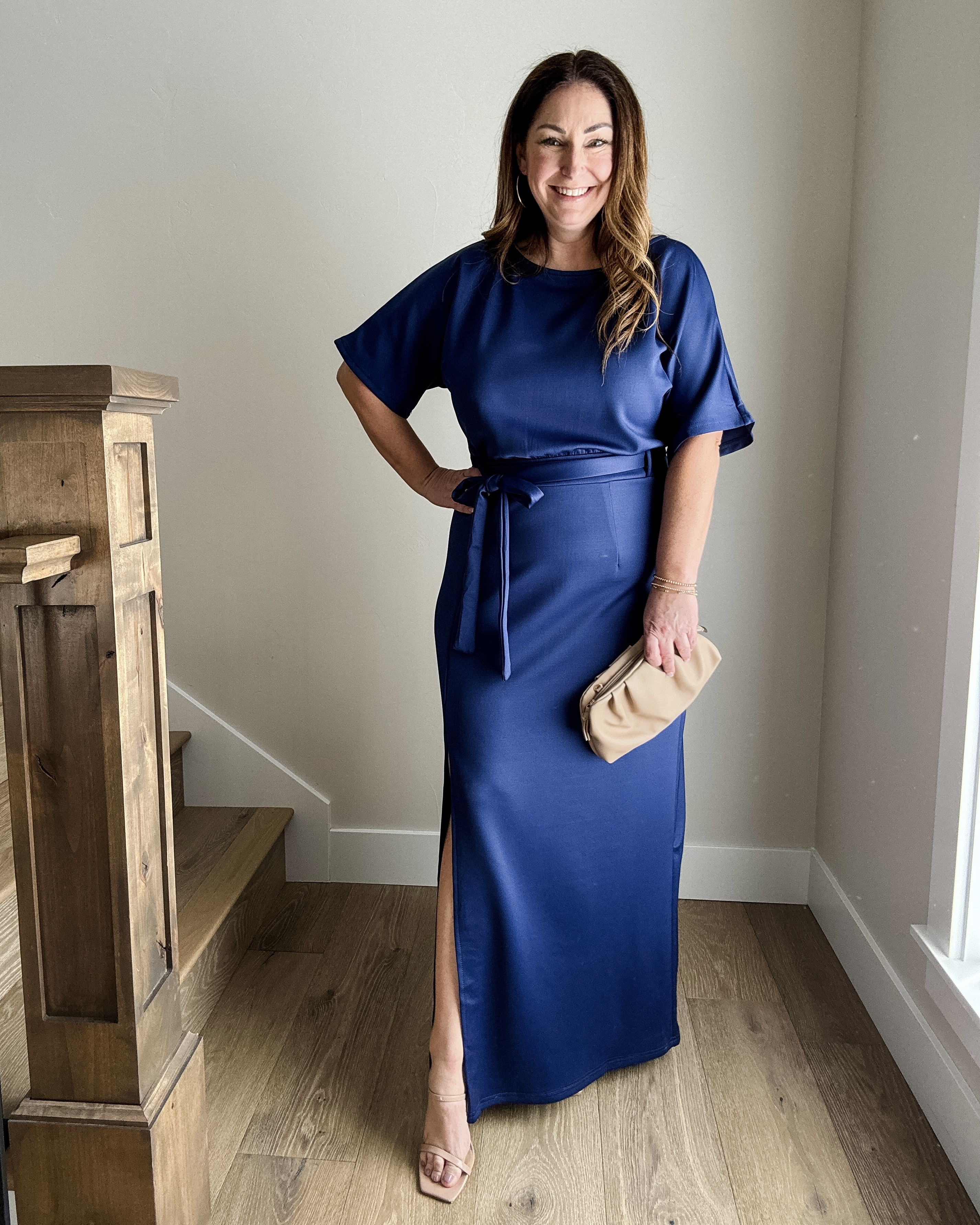 Navy maxi formal dress | This dress did not have the same look as online wearing XL size up if in-between #navydress #formaldress

#LTKWedding #LTKFindsUnder50 #LTKOver40