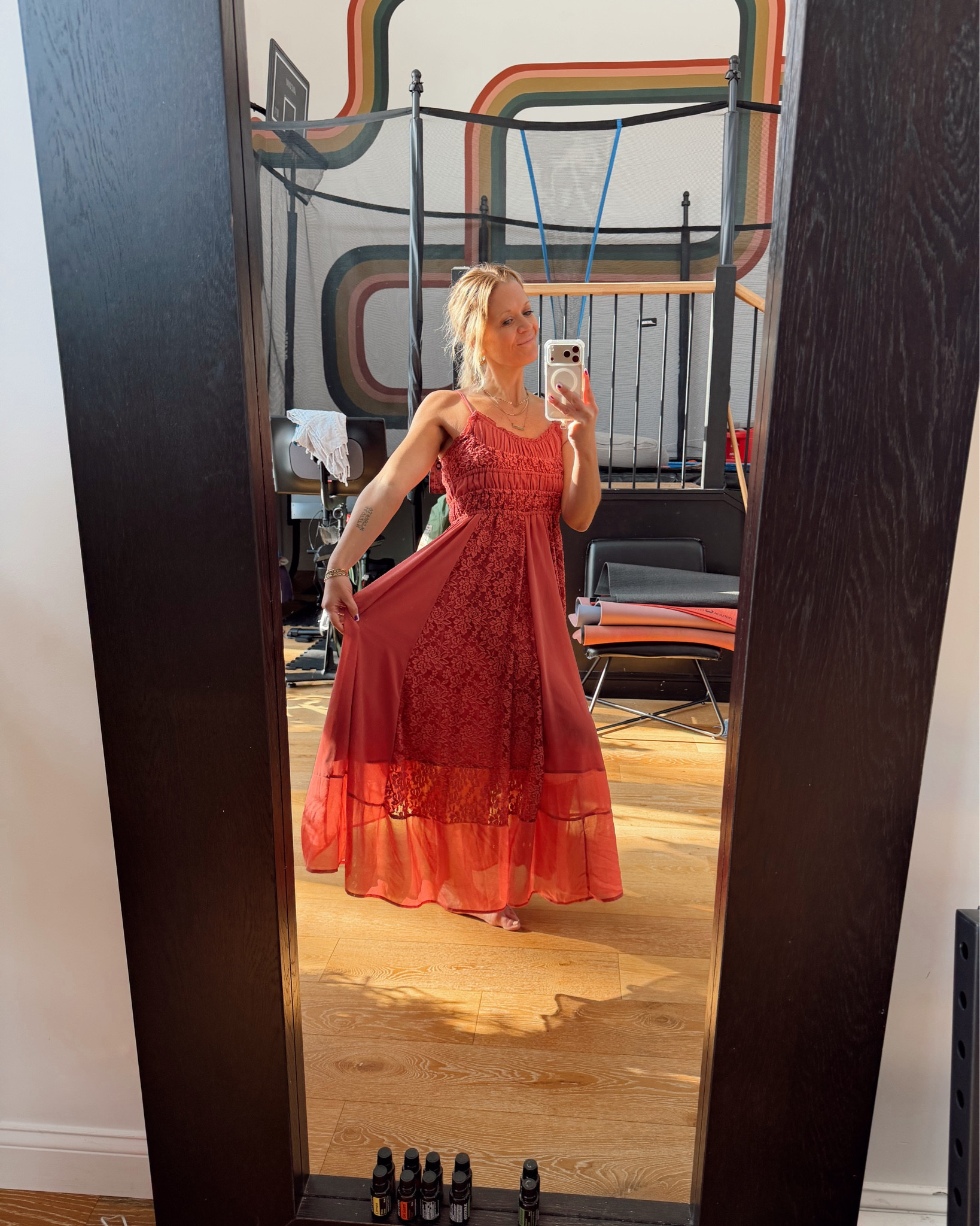 Lace dinner dress! Wore this in Costa Rica. Super comfy and flattering. 

#LTKOver40 #LTKValentine #LTKootd