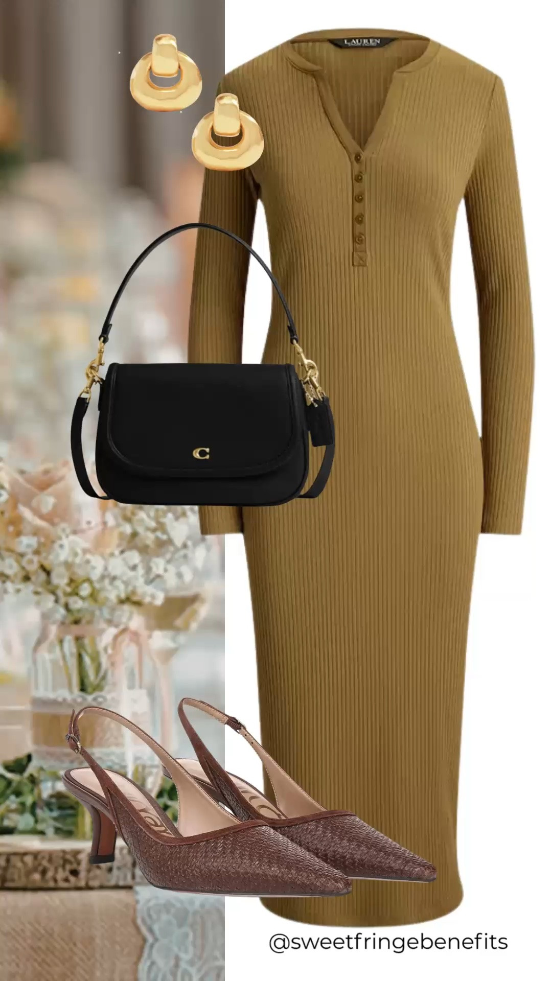 This ribbed knit midi dress is such an easy one-and-done outfit. The rich olive color feels elevated with a black shoulder bag and pretty brown slingback heels.

💡 LTK MADE EASY
❤️ Heart = Support my posts!
🔖 Save = Get sale & restock alerts
📋 Lists = Keep favorites organized
📲 Share = Send lists and products to a friend. Hello, Christmas List!
💬 Comment = Ask me anything about what I'm wearing.:-)

#LTKootd #LTKWedding #LTKOver40