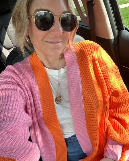 The cutest color block cardigan for spring + jewels from James Michelle! Use code thesamanthashow for 20% off your order 💞🧡🍄

#LTKSeasonal