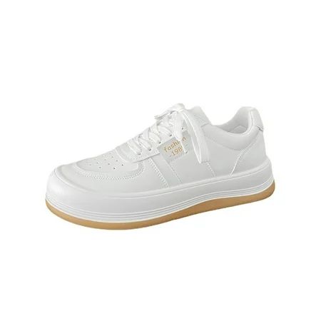 Ferndule Men Platform White Sneaker Sports Comfort Casual Sneakers Breathable Low Top Skate Shoes Wh | Walmart (US)