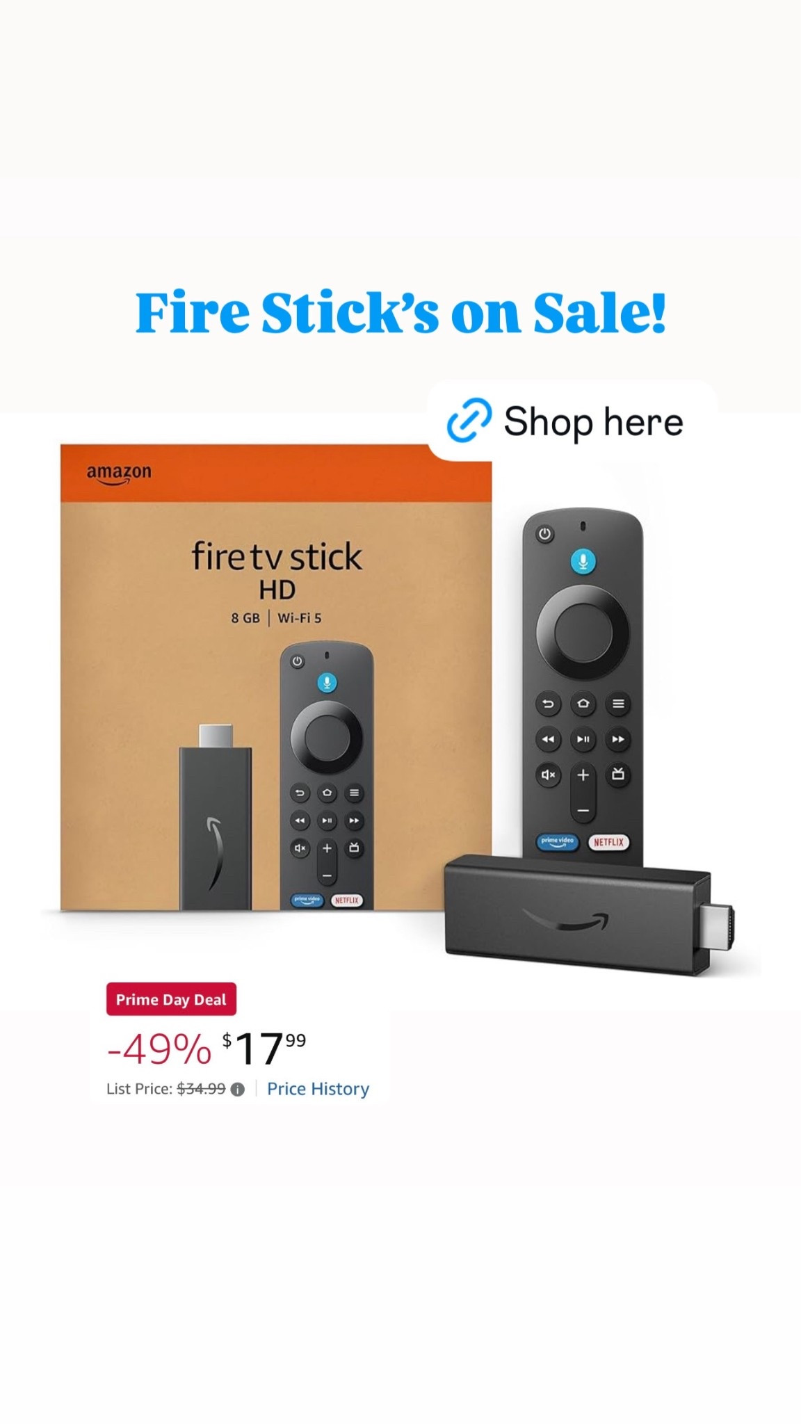 We use our Fire Stick literally every day 😂
It makes streaming so easy — all our apps in one place, and it’s on sale for Prime Day!
Linked it in my LTK if you need one (or a backup for another TV 👀)

#FireStickFinds #PrimeDayDeal #LTKTech #AmazonFavorites


#LTKFindsUnder50 #LTKSaleAlert #LTKFamily