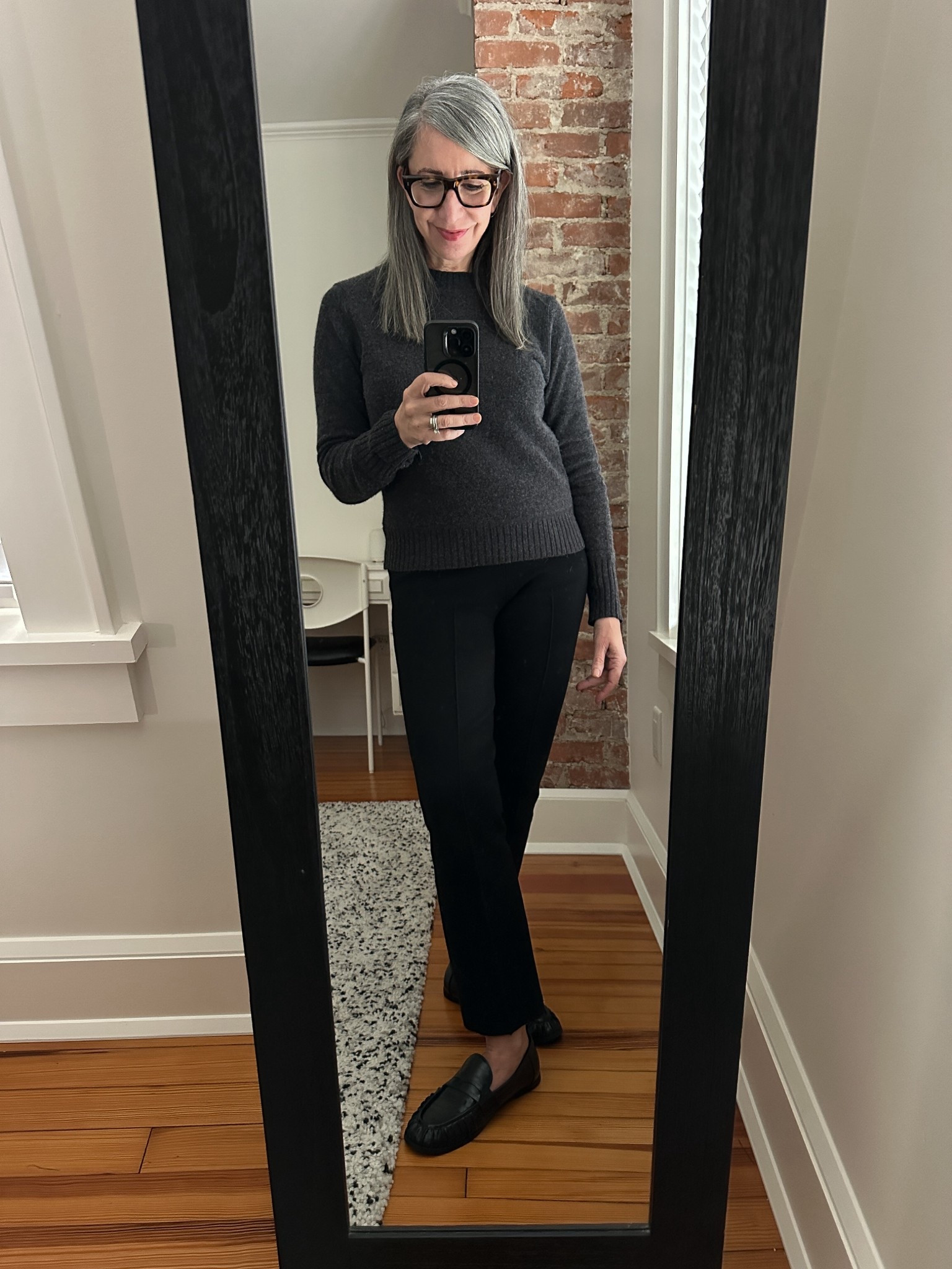 #ComfortableGirlWinter Let’s talk uniforms! If a button down (fitted or oversized) is my go-to top in warmer weather, a stylish but simple sweater is just that for winter. And when I find that perfect sweater I stock up – because invariably when it needs replacing, that specific item will be long gone. #sadface And this crewneck from Banana Republic? PERRRRRRFECT. Don’t let its simple appearance deceive - the ribbed detail, cut and length all add up to a chic and classic instant staple that is so good I also got it in brown. Don’t sleep on this one! I’ve paired it here with my forever-love pants from J. Crew and those loafers I raved about recently (two of the most multi-season items I own). For reference I sized up to a medium in the sweater so I could layer a long sleeve tee underneath. Everything’s linked in my LTK including THE best no-show socks!