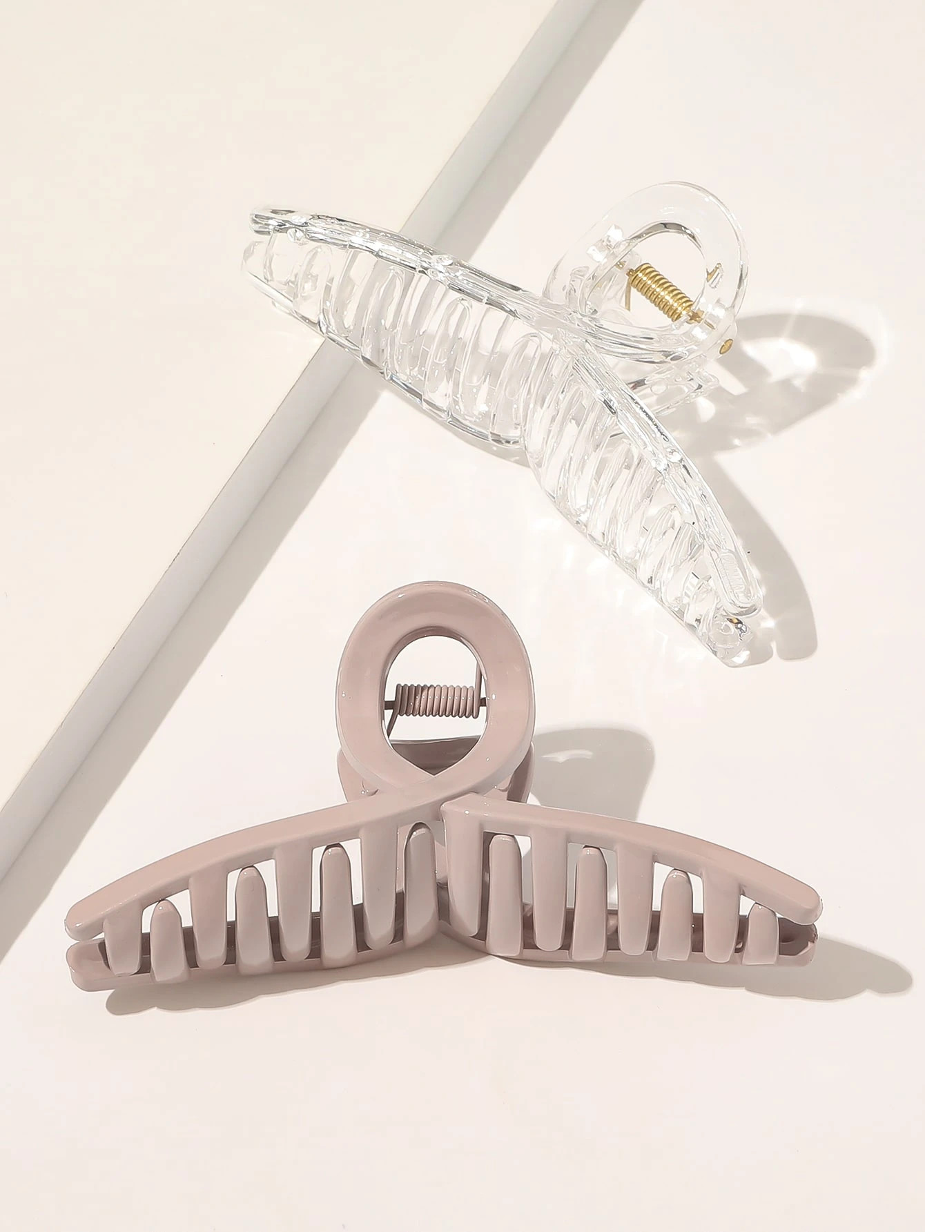 2pcs Simple Solid Hair Claw | SHEIN
