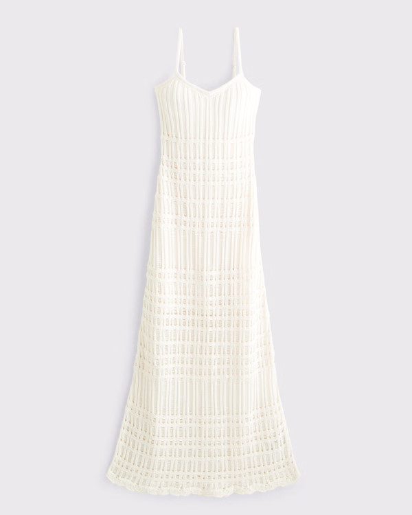Crochet-Style Maxi Dress | Abercrombie & Fitch (US)