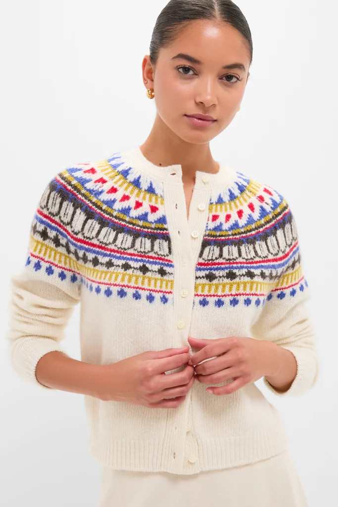 White Amina Fairisle Sweater | Tuckernuck (US)
