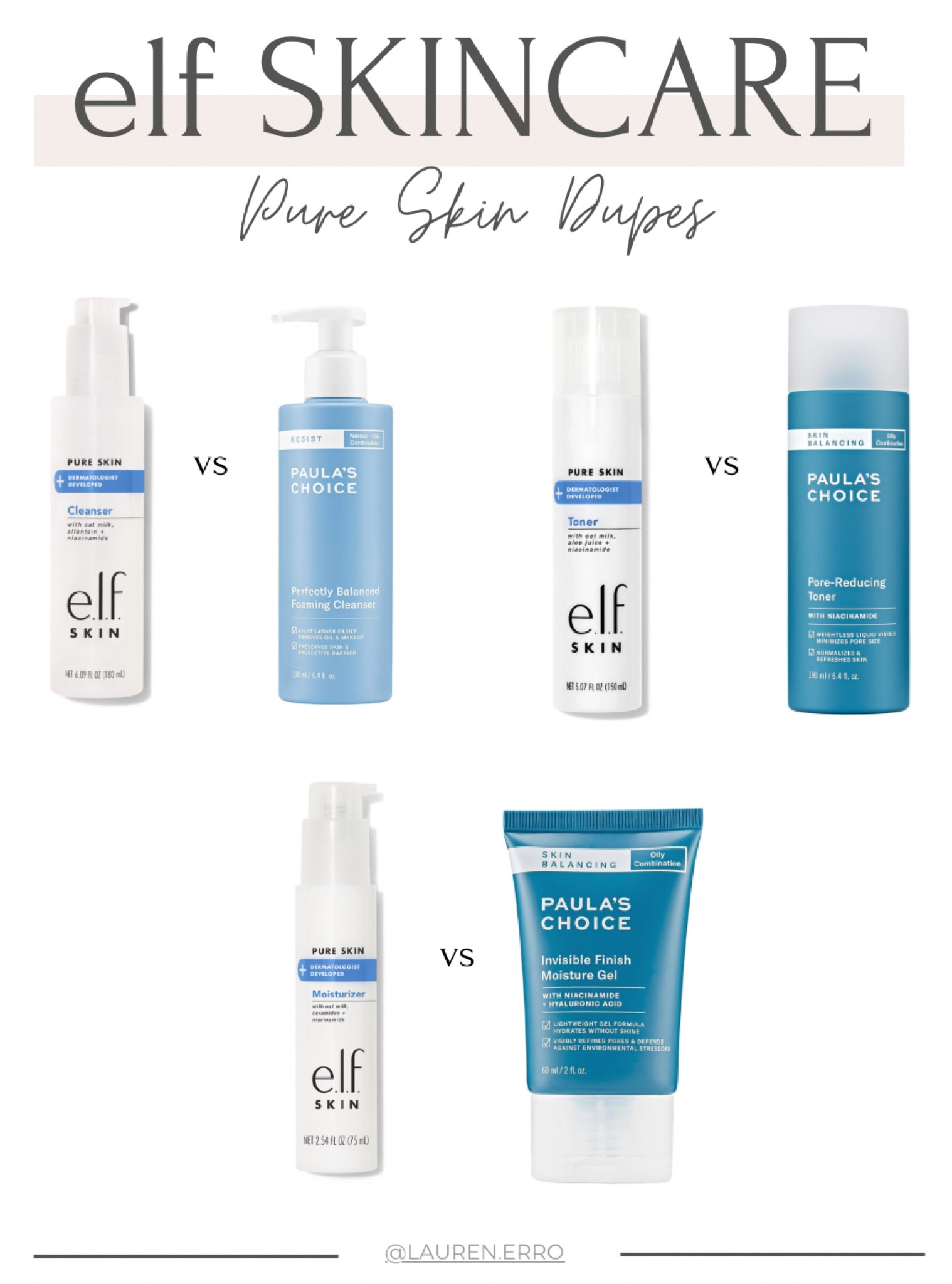 Elf pure skin dupes!
.
.
.
Paula’s choice dupes, moisturizer dupes, cleanser dupes, face wash dupes, elf dupes, elf skincaree

#LTKGiftGuide #LTKbeauty #LTKfindsunder50