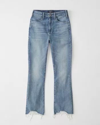 High Rise Ankle Flare Jeans | Abercrombie & Fitch US & UK