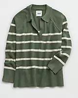 Aerie Unreal Polo Sweater | Aerie