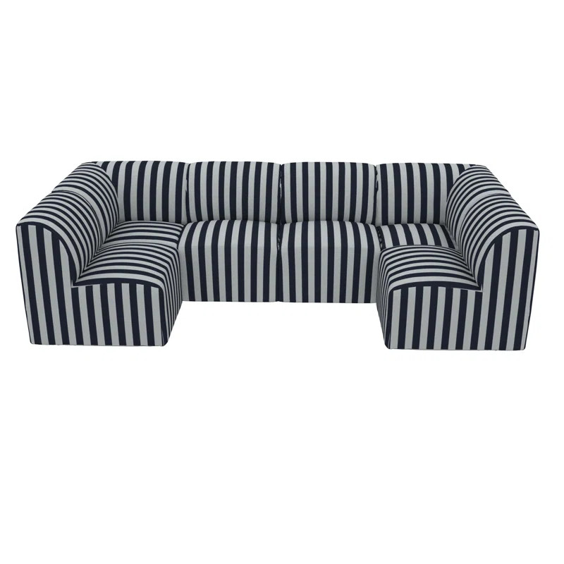 Praia 124" Sunbrella® Outdoor U Sectional | Wayfair North America