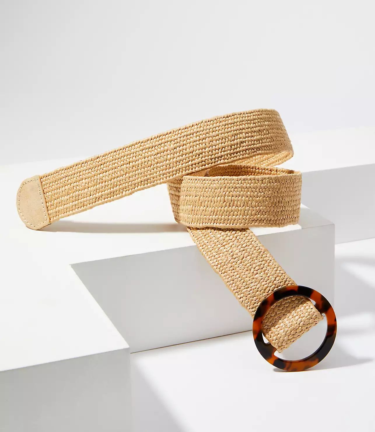 Woven Tortoiseshell Print Ring Waist Belt | LOFT