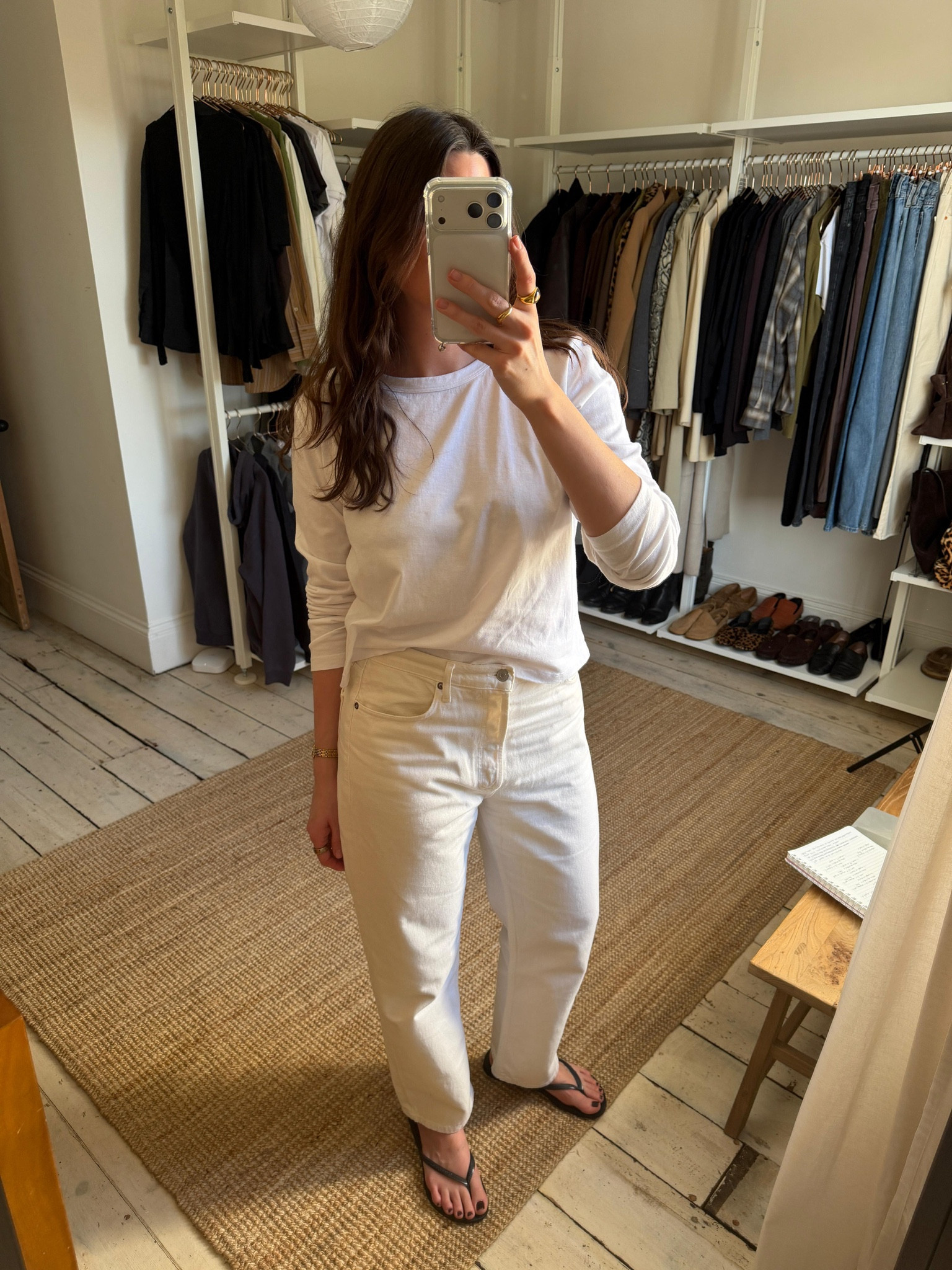 All white look for spring, Leset white top and Agolde white jeans

#LTKstyletip #LTKspring #LTKjeans