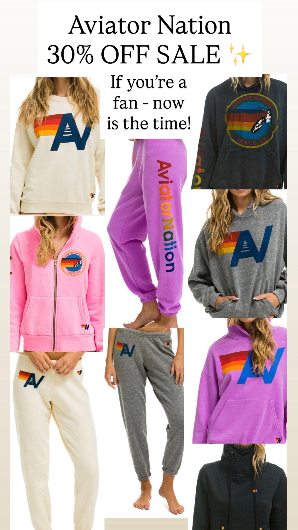 Aviator nation, 30% off sale! If you’re a fan now as the time to stock up!

#LTKSaleAlert