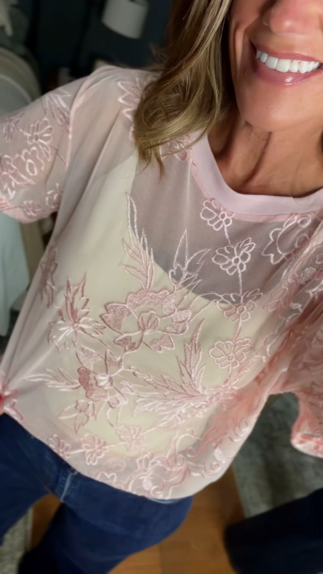 The prettiest new top from Amazon. 
Wearing medium, could have done small.

#LTKSeasonal #LTKOver40