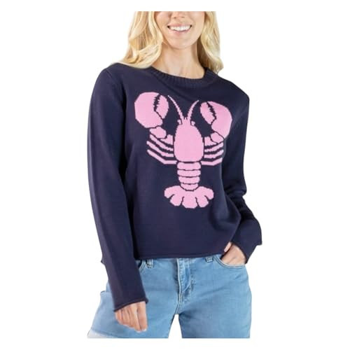 Simply Southern Sarasota Crew Neck Lobster Sweater L | Amazon (US)
