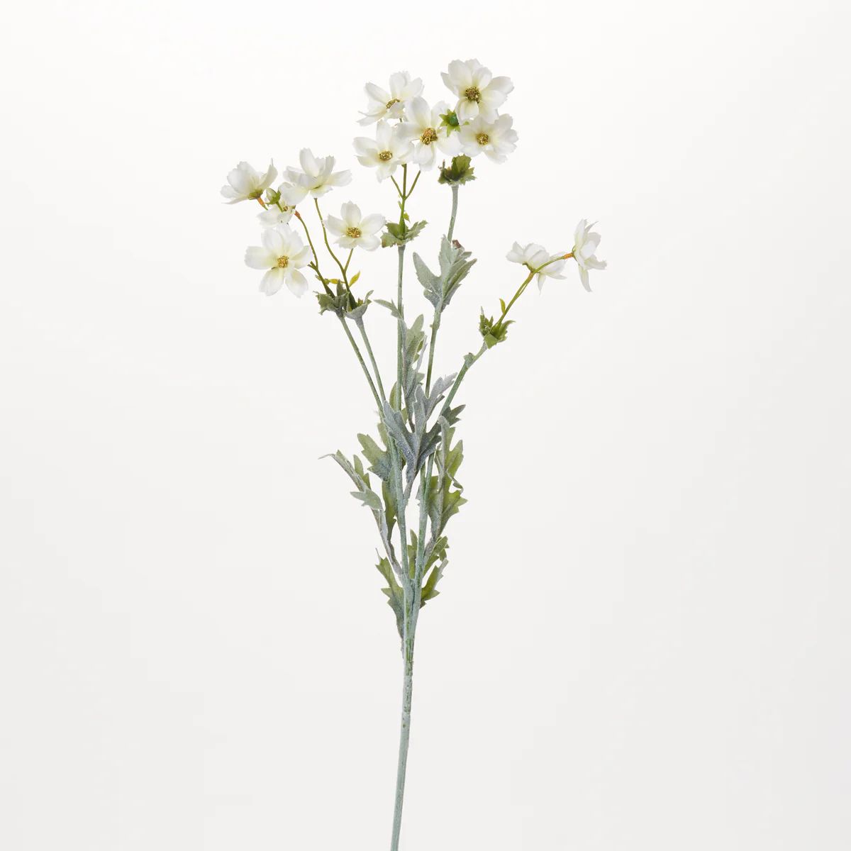 Natural White Mini Wildflower Cosmos Pick Single Long Stem Faux Floral Spray - 28" | Darby Creek Trading