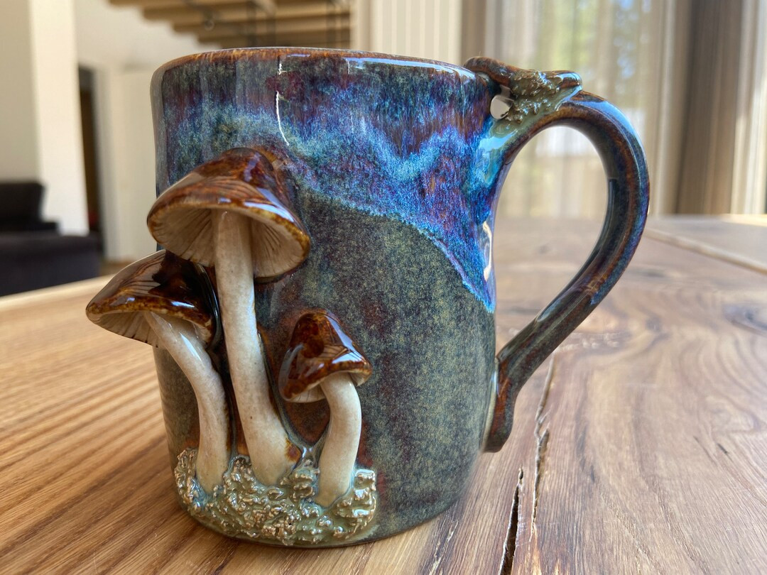 Mushroom forest mug, pottery cups, cute handmade magic mushroom cup stoneware, ceramic 3D mugs, t... | Etsy (US)