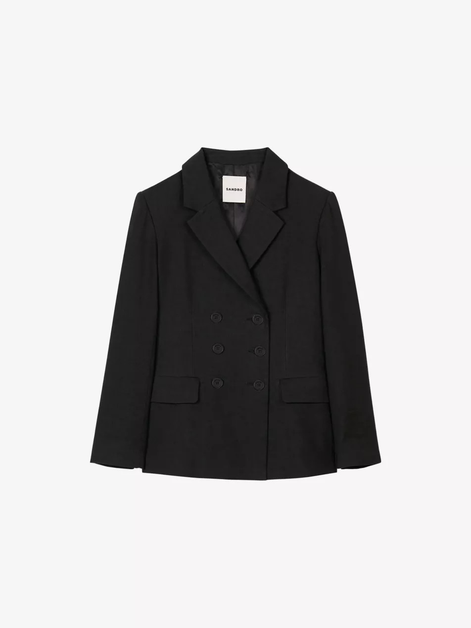 Double-Breasted Notch-Lapel Linen-Blend Blazer | Selfridges