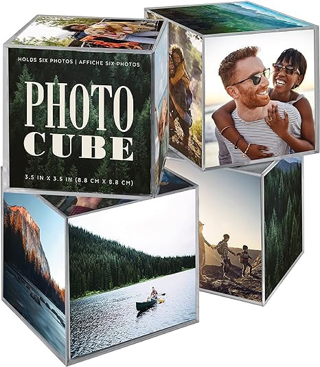 MCS 3.25x3.25 Inch Clear Plastic 6 Sided Photo Cube 4-Pack, Clear (65750) | Amazon (US)