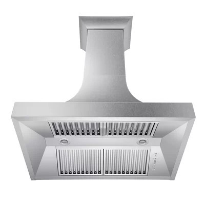 ZLINE 30" Designer Series Fingerprint Resistant Stainless Steel Ducted Wall Range Hood (8632S-30) | Wayfair North America