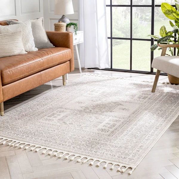 Loop-De-Loop Looped/Hooked Performance Beige Rug | Wayfair North America