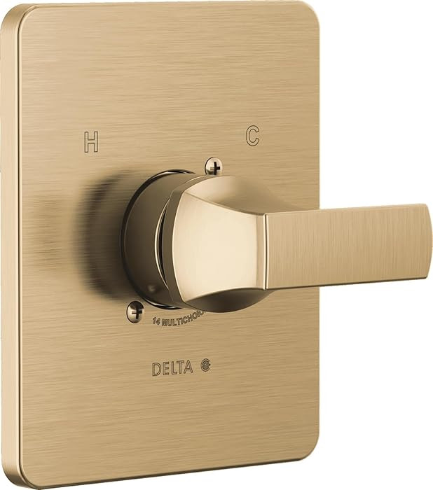 Delta Velum 14 Series Single-Function Valve Trim Kit, Brushed Gold Handle Set for Shower Faucet S... | Amazon (US)