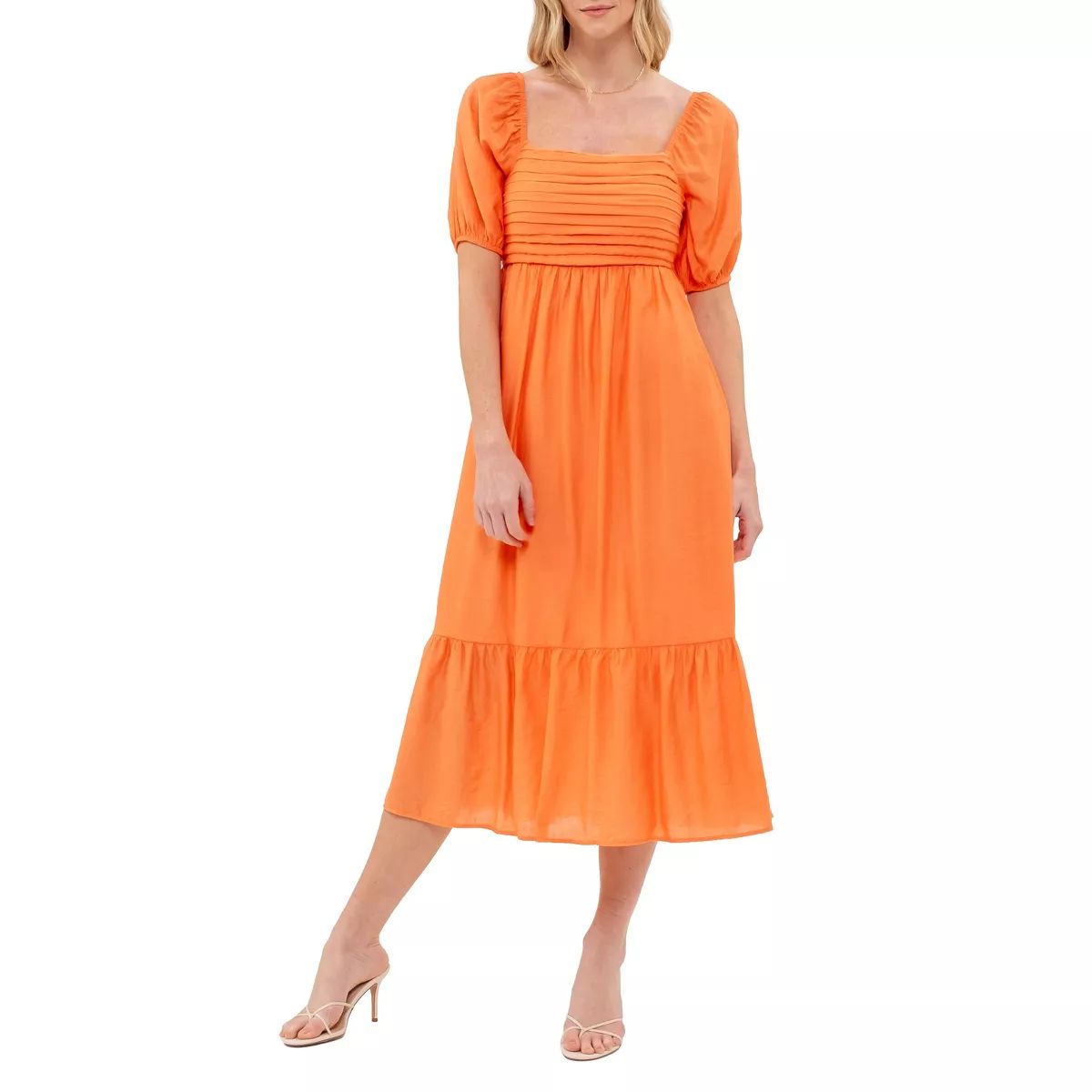 August Sky Women's Bubble Sleeve Empire Waist Mini Dress | Target