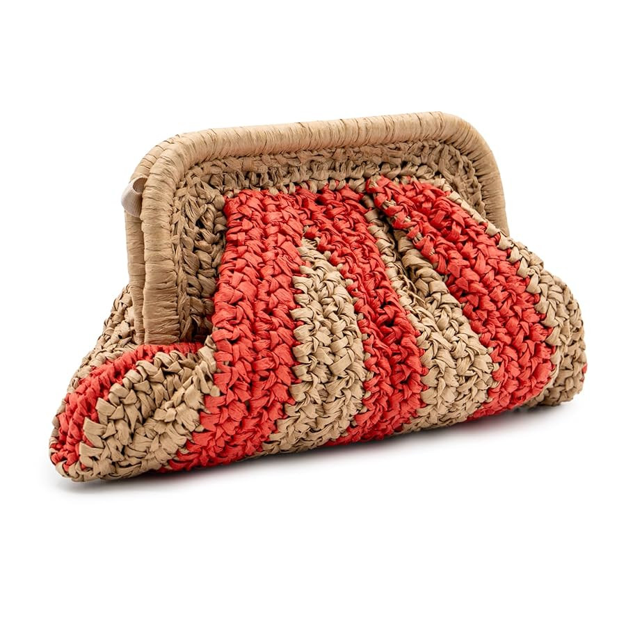 Straw Clutch Purses - Woven Crossbody Bags for Women - Beach Handbags with Cloud Dumpling Pouch | Amazon (US)