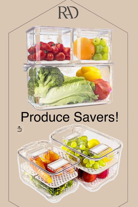 Produce saving containers! Love adding my fresh cut Friday’s and veggies for quick snacking! These make them last so much longer in the fridge 
#amazonfinds 

#LTKhome #LTKstyletip #LTKsalealert
