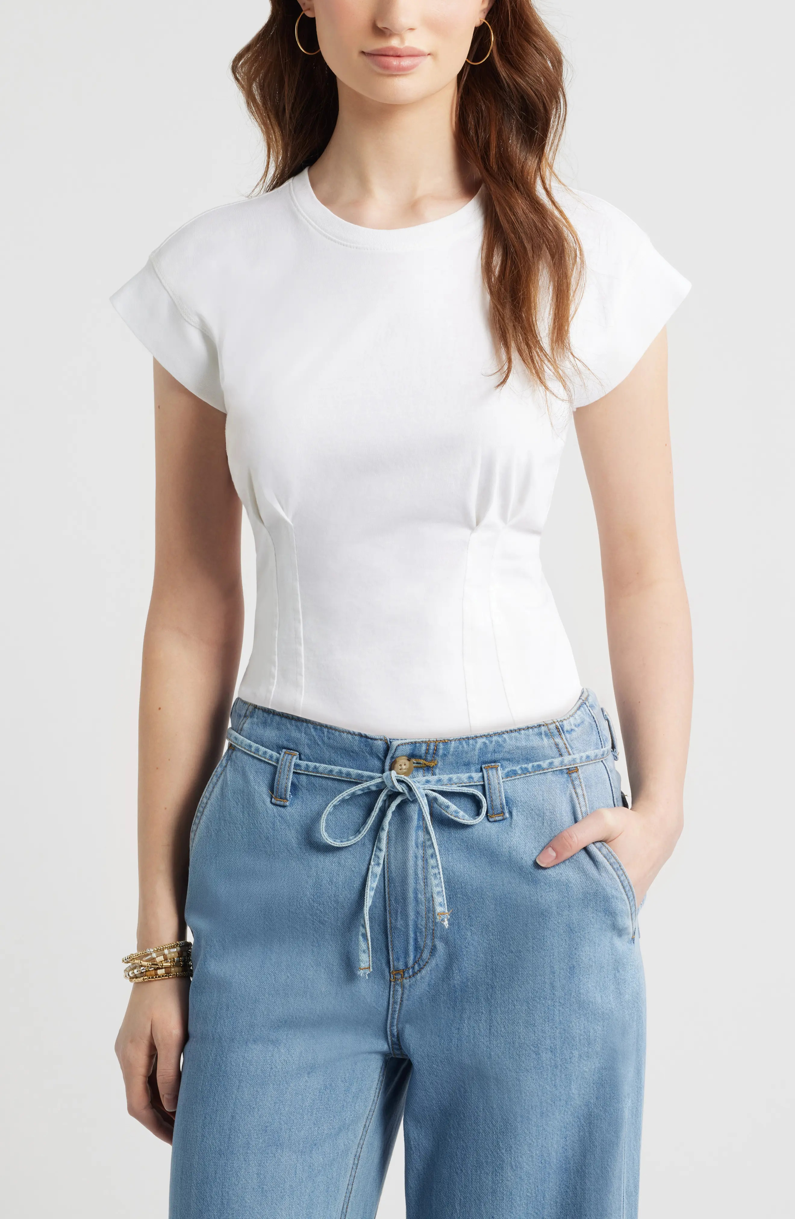 Pintuck Cotton T-Shirt | Nordstrom Rack