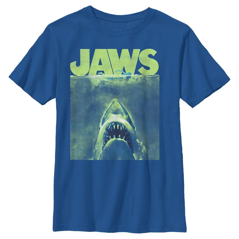 Boy's Jaws Neon Poster Graphic T-Shirt | Walmart (US)