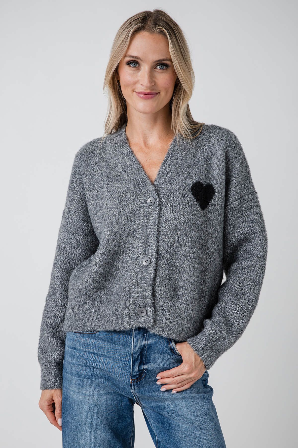 Molly Bracken Heart Detail Cardigan | Social Threads