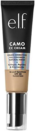 Amazon.com : e.l.f. Camo CC Cream, Color Correcting Medium-To-Full Coverage Foundation with SPF 3... | Amazon (US)