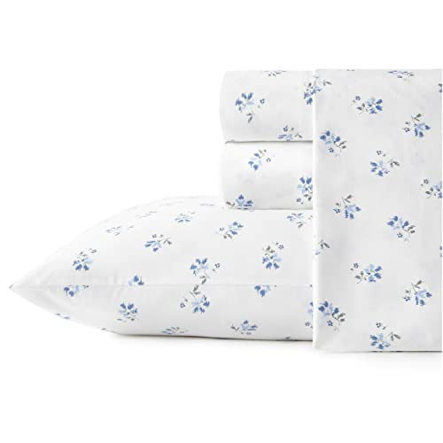 Stone Cottage - King Sheets, Cotton Percale Bedding Set, Crisp & Cool Home Decor (Blue Sketchy Ditsy, 4pcs, King) | Amazon (US)