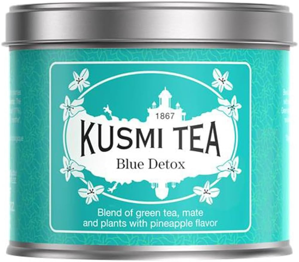 Kusmi Tea - Blue Detox - Blend of Green Tea, Mate & Pineapple - Rosehip, Rooibos, Mint, Guarana F... | Amazon (US)