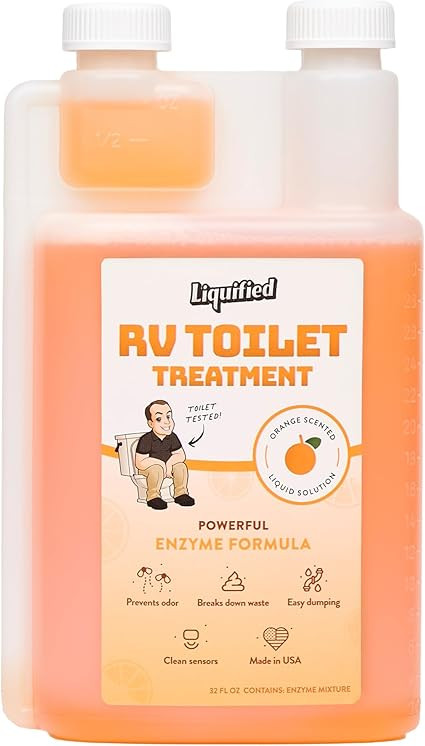 Liquified RV Toilet Treatment - Black Holding Tank Digester - Odor Eliminator - Orange Scent - Ma... | Amazon (US)