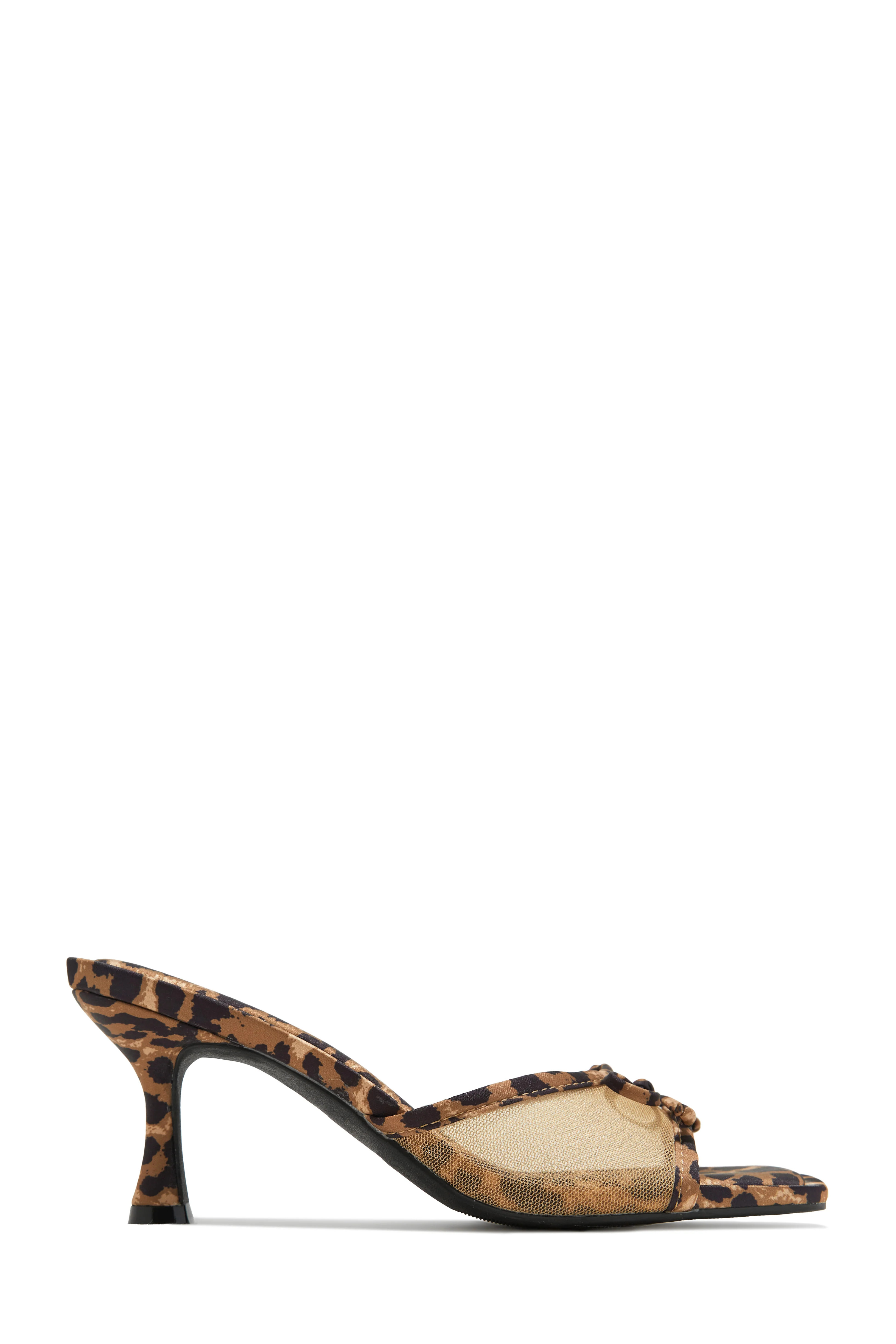 Eliza Mid Heel Mules - Leopard 8.5 / Leopard | MISS LOLA
