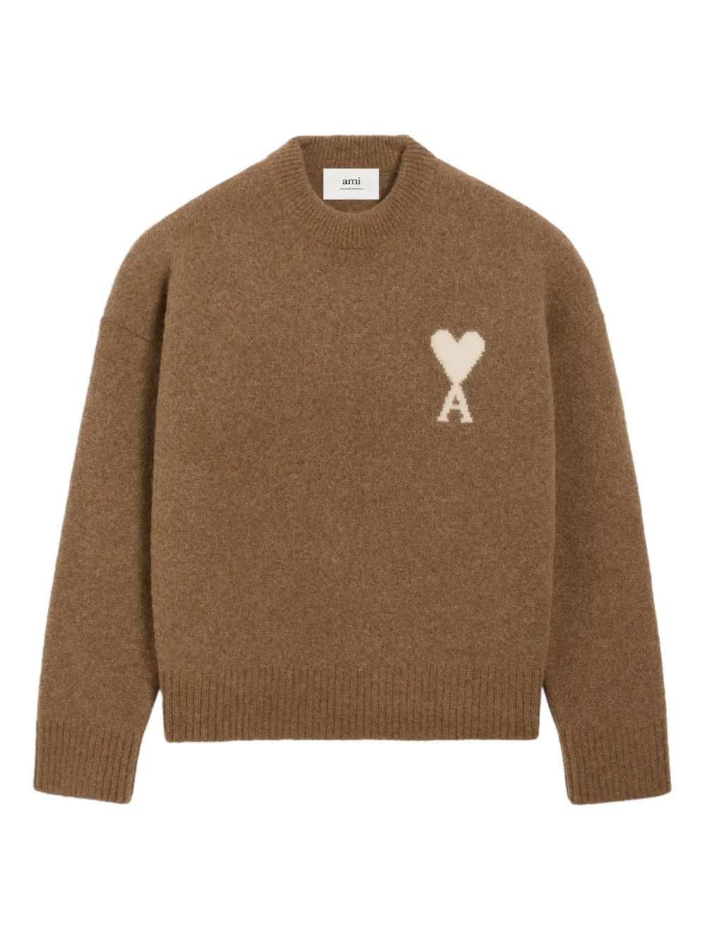 AMI Paris Ami De Coeur Sweater | Brown | FARFETCH | Farfetch Global