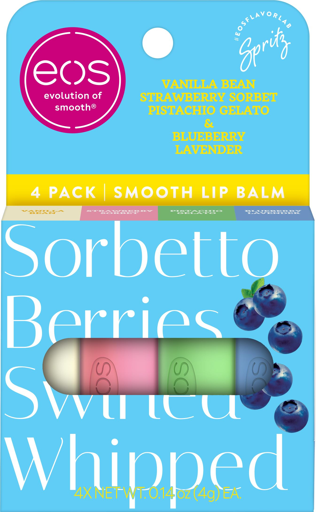 eos Limited Edition Lip Balm Variety Pack, Gelato Shop - Moisturizing, Hydrating Lip Balm, For Dr... | Amazon (US)