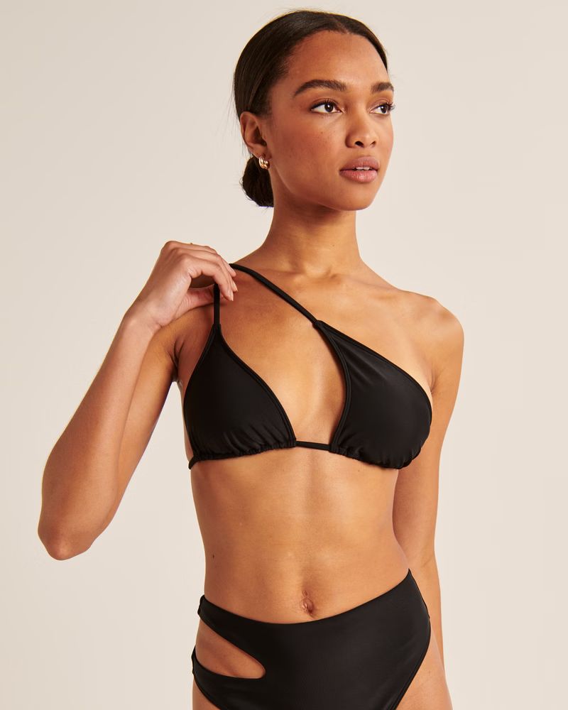 Asymmetrical String Triangle Bikini Top | Abercrombie & Fitch (US)