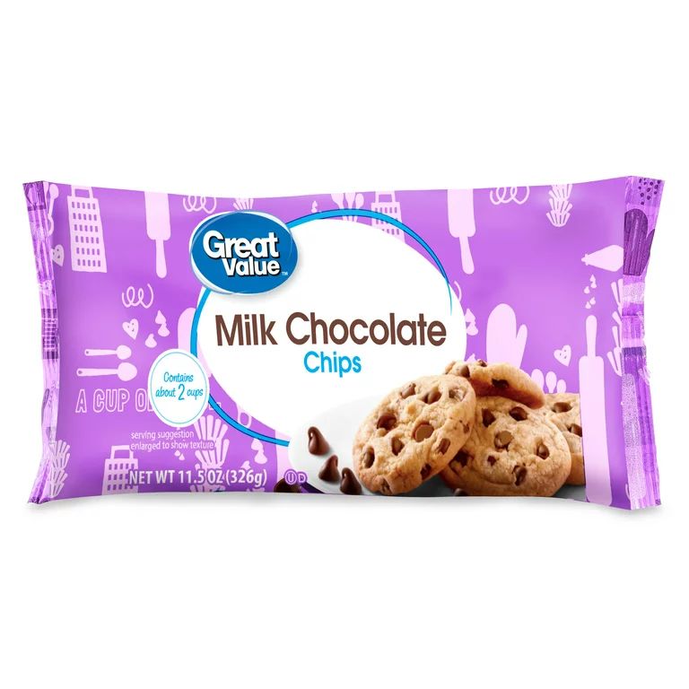 Great Value Milk Chocolate Baking Chips, 11.5 oz | Walmart (US)