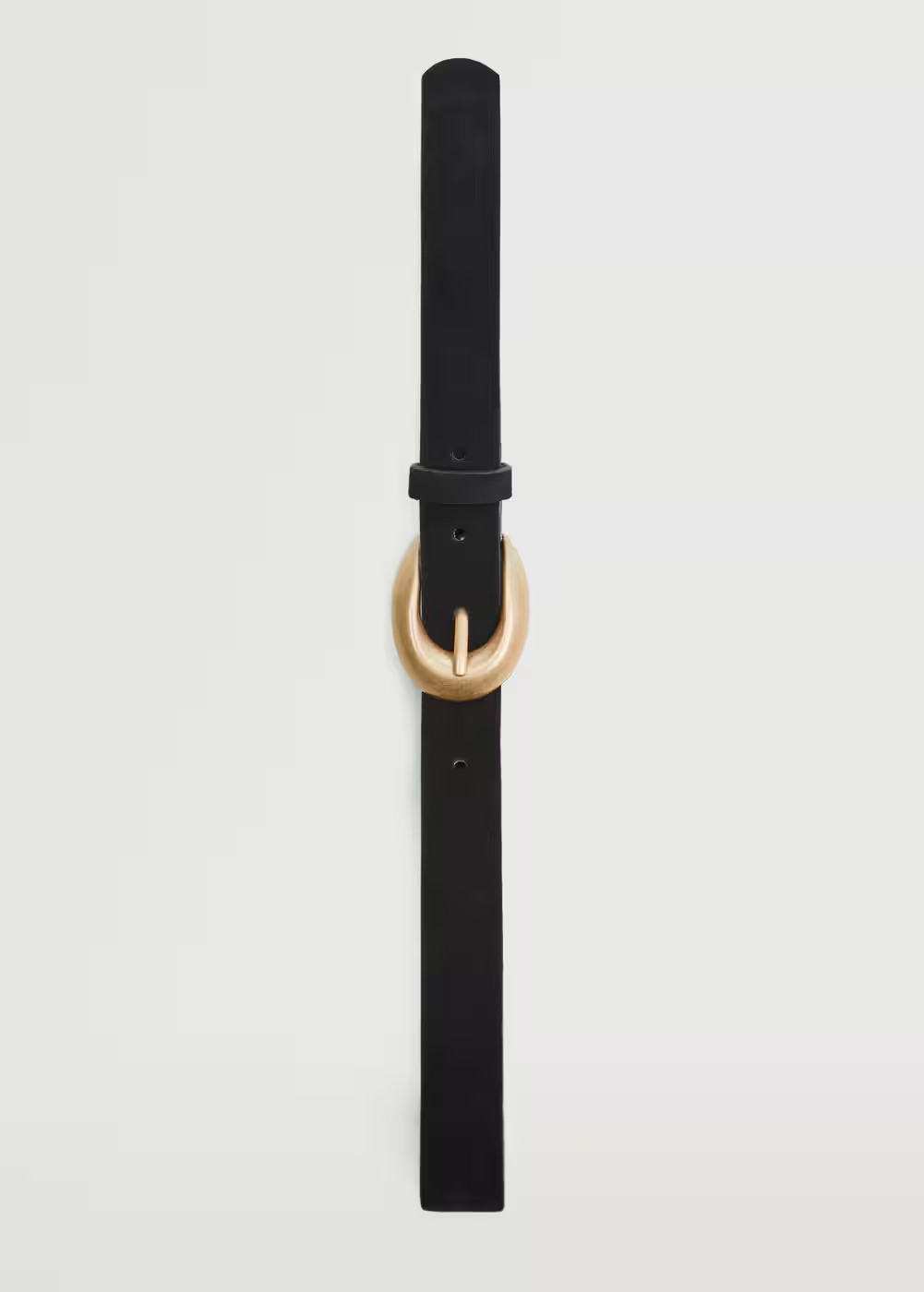 Rounded buckle leather belt -  Women | Mango USA | MANGO (US)