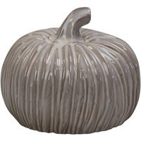Four Candle Glazed Ceramic Pumpkin Autumn Table Decoration Ornament in Grey | Debenhams UK
