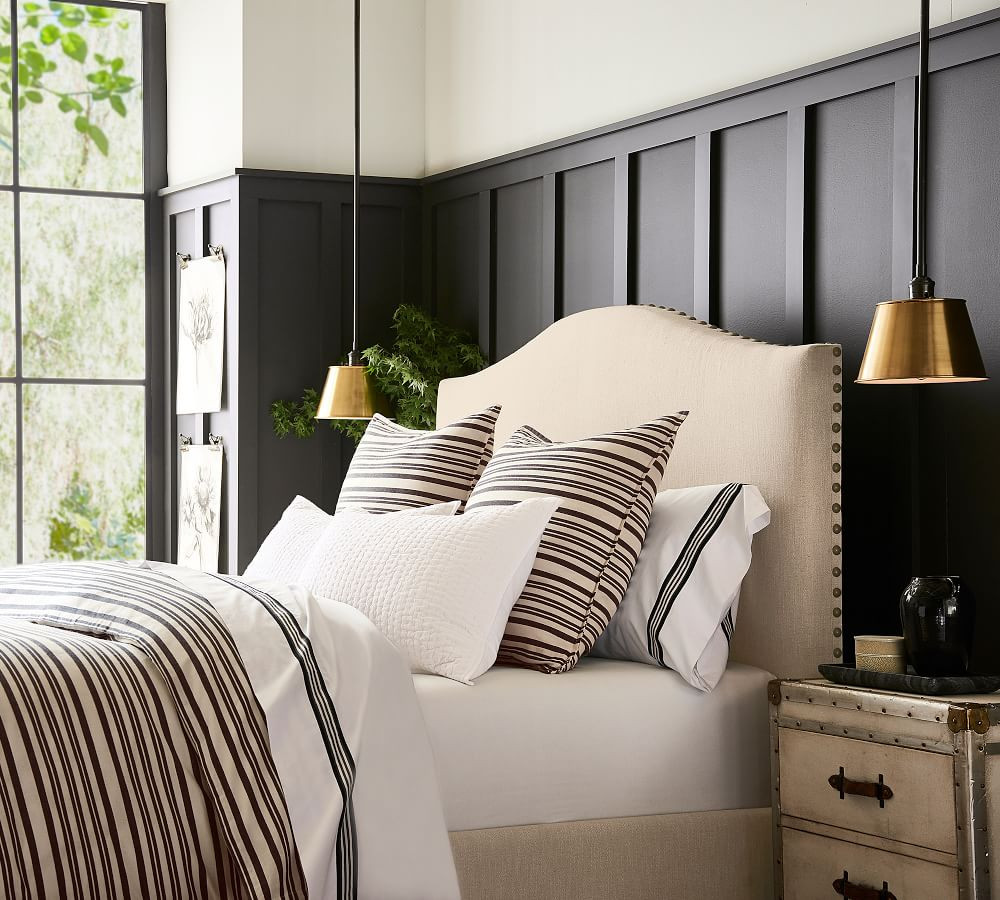Raleigh Curved Upholstered Headboard | Pottery Barn (US)