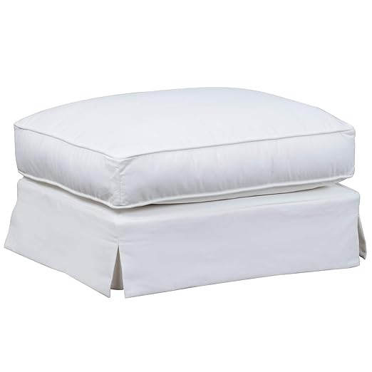 Sunset Trading Ariana Ottoman, White | Amazon (US)