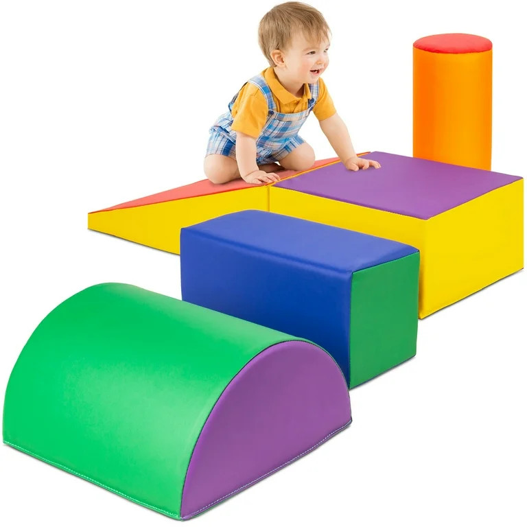 Best Choice Products 5-Piece Kids Climb & Crawl Soft Foam Block Playset Structures for Child Deve... | Walmart (US)