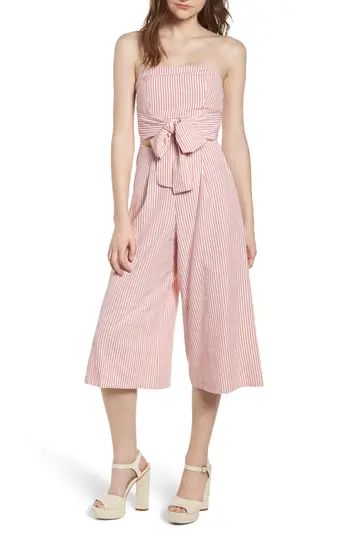 Women's Everly Strapless Cutout Jumpsuit, Size X-Small - Pink | Nordstrom