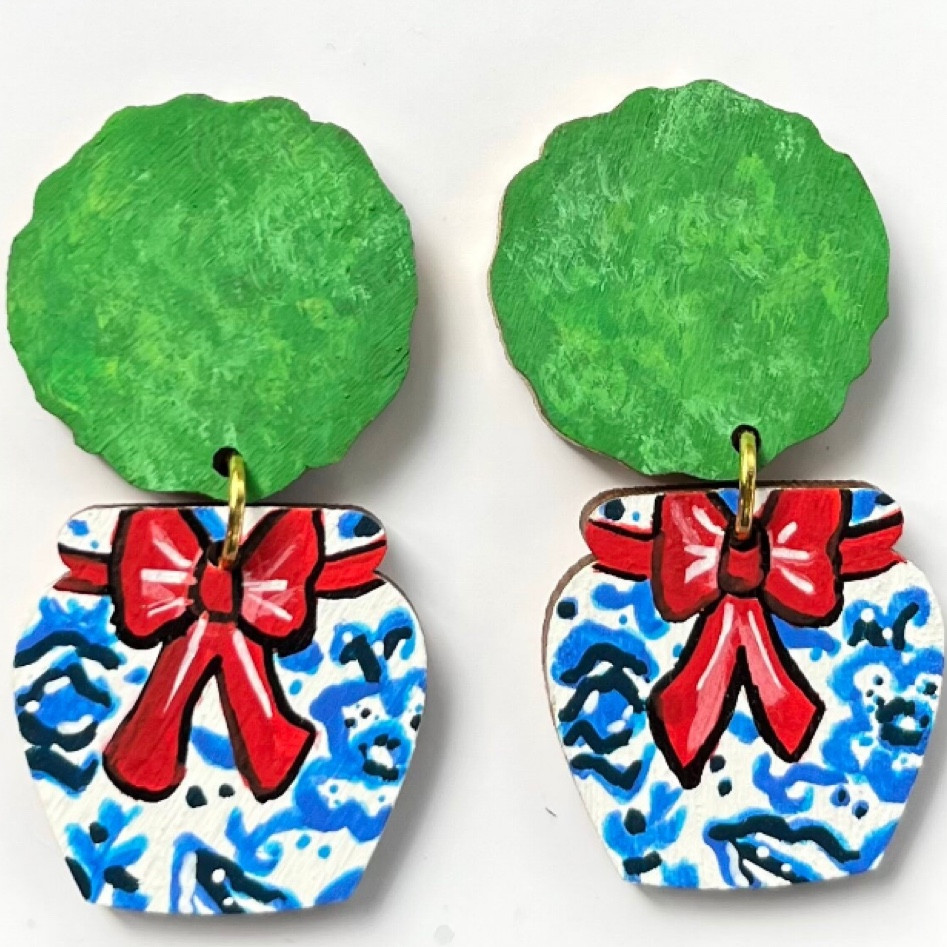 Fun chinoiserie topiary earrings - perfect for a holiday cocktail party and under $20!

#LTKParties #LTKHoliday #LTKGiftGuide