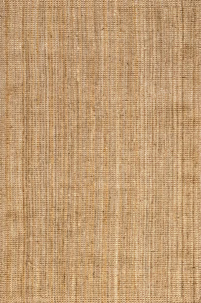Natural Handwoven Jute Ribbed Solid Area Rug | Rugs USA