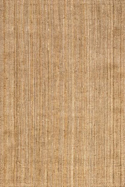 Natural Handwoven Jute Ribbed Solid Area Rug | Rugs USA